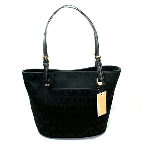 michael kors mk signature bag|michael kors black signature handbag.